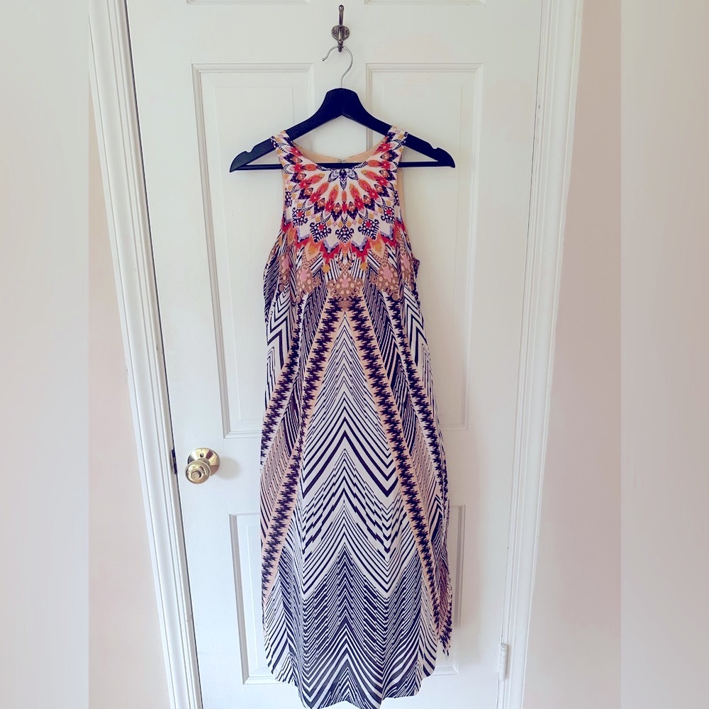 Anthropologie Printed Sheath Maxi Dress size 2 Mara Hoffman style